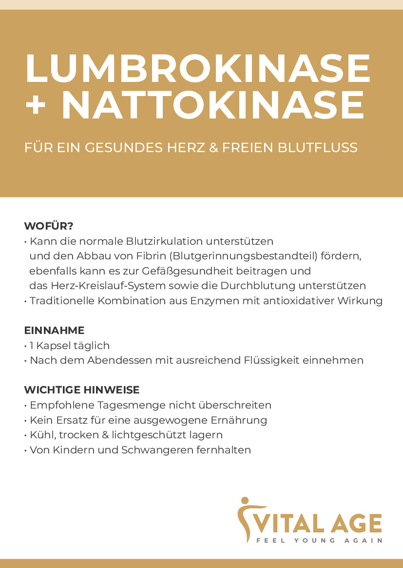 Lumbrokinase + Nattokinase | 60 Kapseln