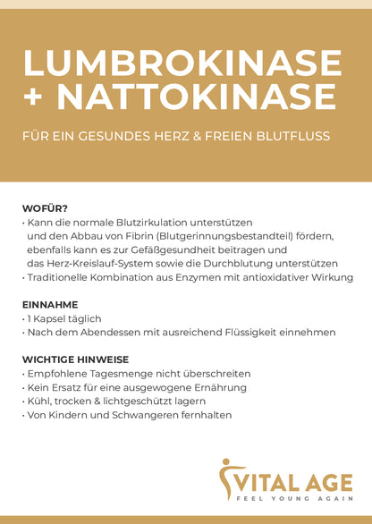 Lumbrokinase + Nattokinase | 60 Kapseln