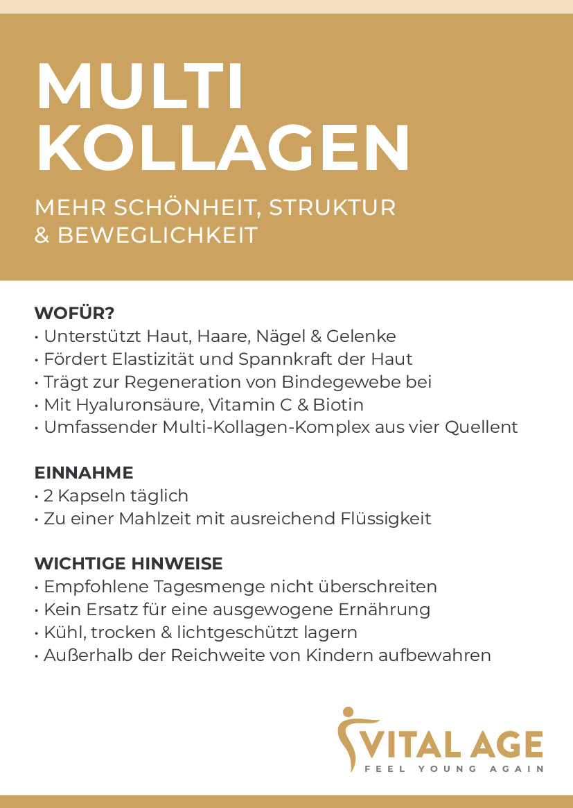 Multi Kollagen Komplex + Biotin | 90 Kapseln