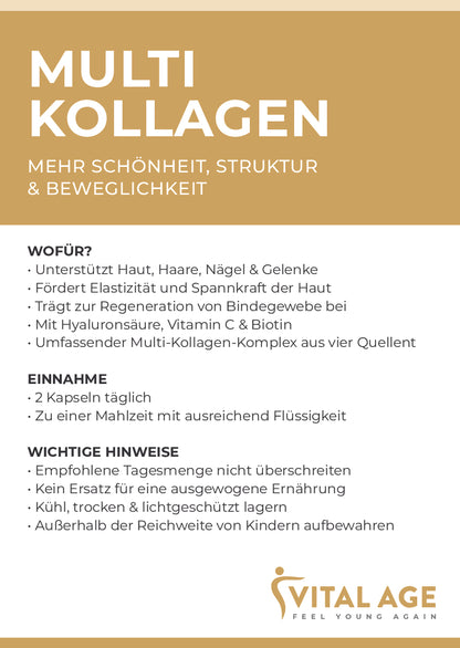 Multi Kollagen Komplex + Biotin | 90 Kapseln