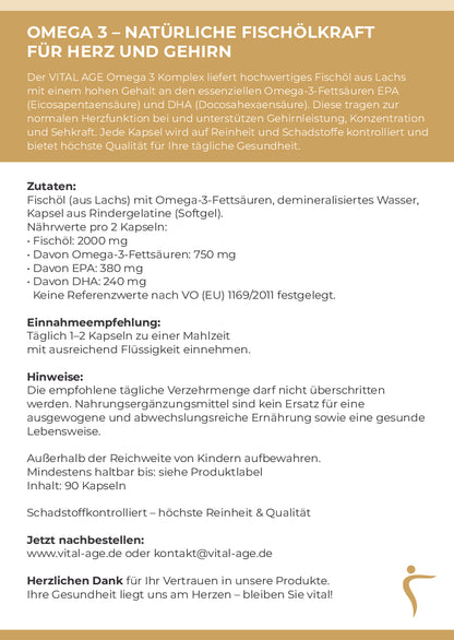 Omega 3 – Fischöl | 90 Kapseln