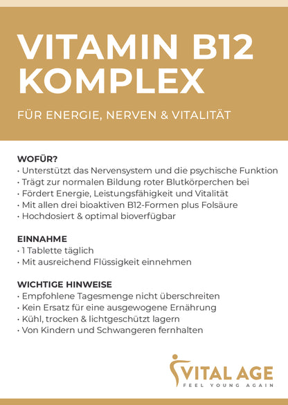 Vitamin B12 Komplex | 120 Tabletten