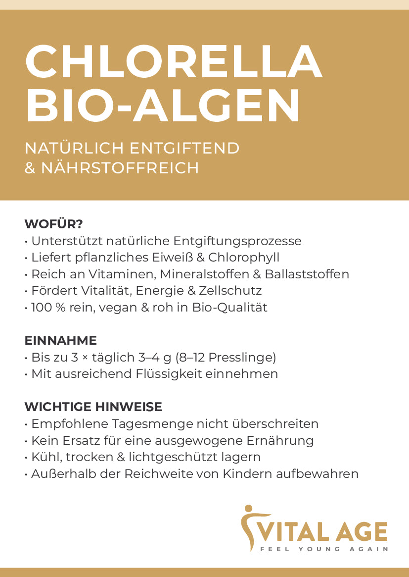 Chlorella Bio-Algen | 500 Presslinge