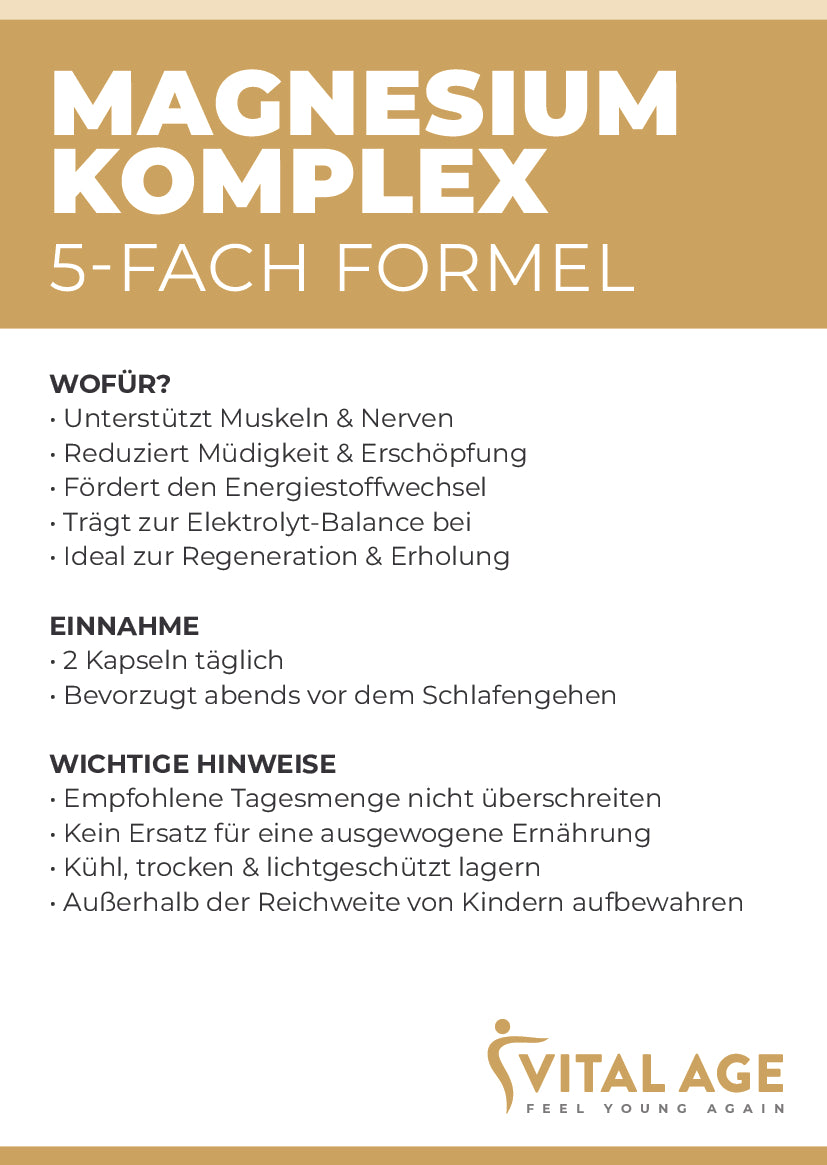 Magnesium Komplex – 5-fach Formel