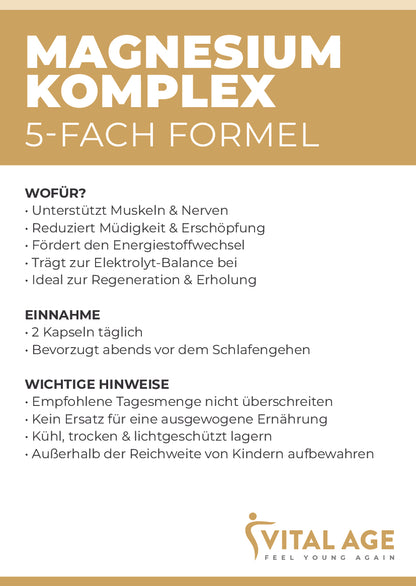 Magnesium Komplex – 5-fach Formel