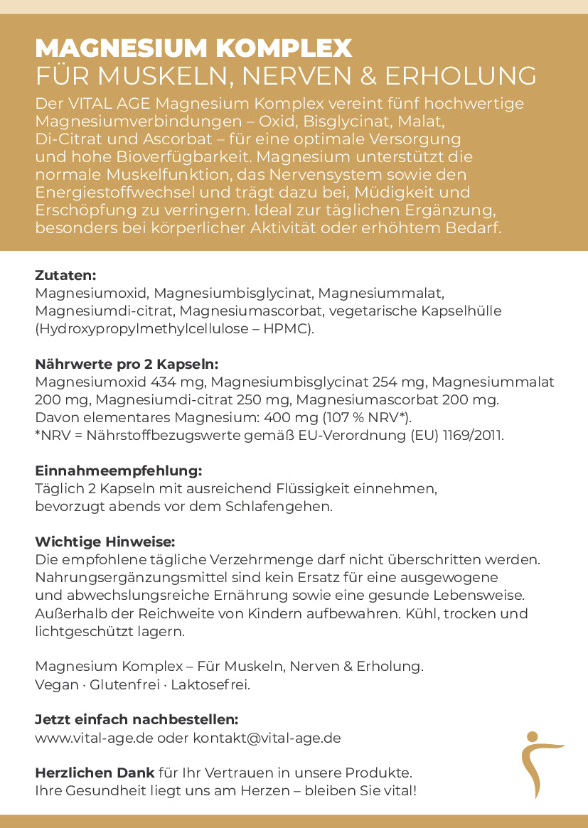 Magnesium Komplex – 5-fach Formel