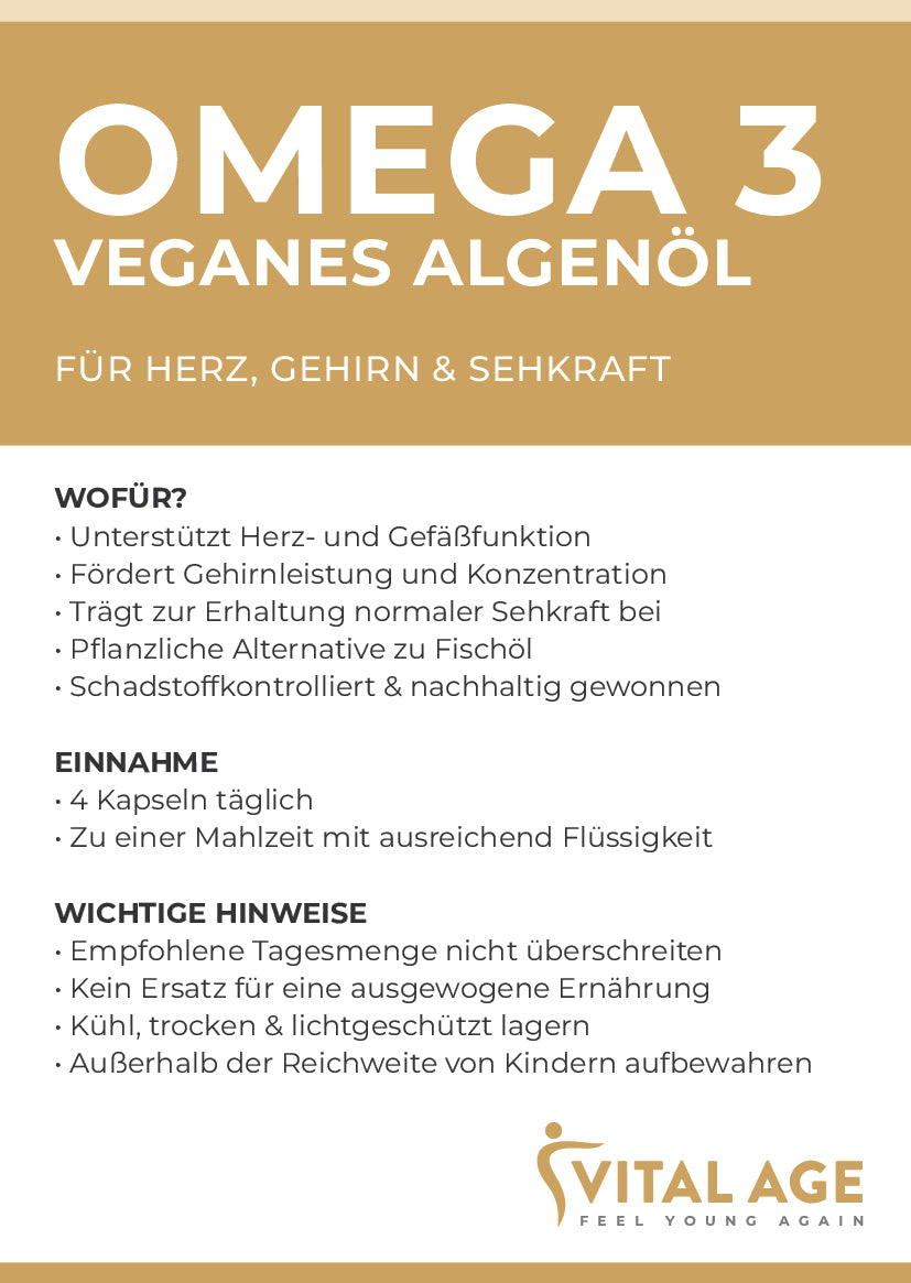 Omega 3 – Veganes Algenöl | 150 Kapseln