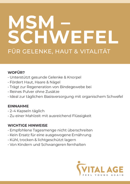 MSM Kapseln - Organischer Schwefel